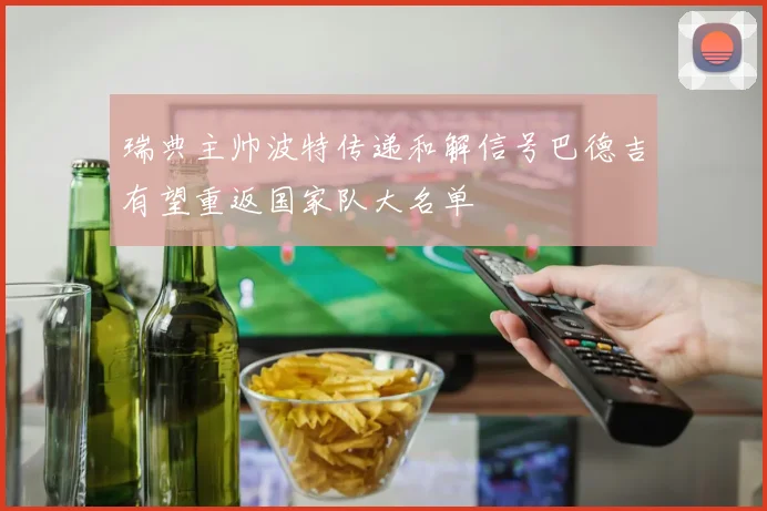 瑞典主帅波特传递和解信号巴德吉有望重返国家队大名单